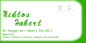 miklos haberl business card